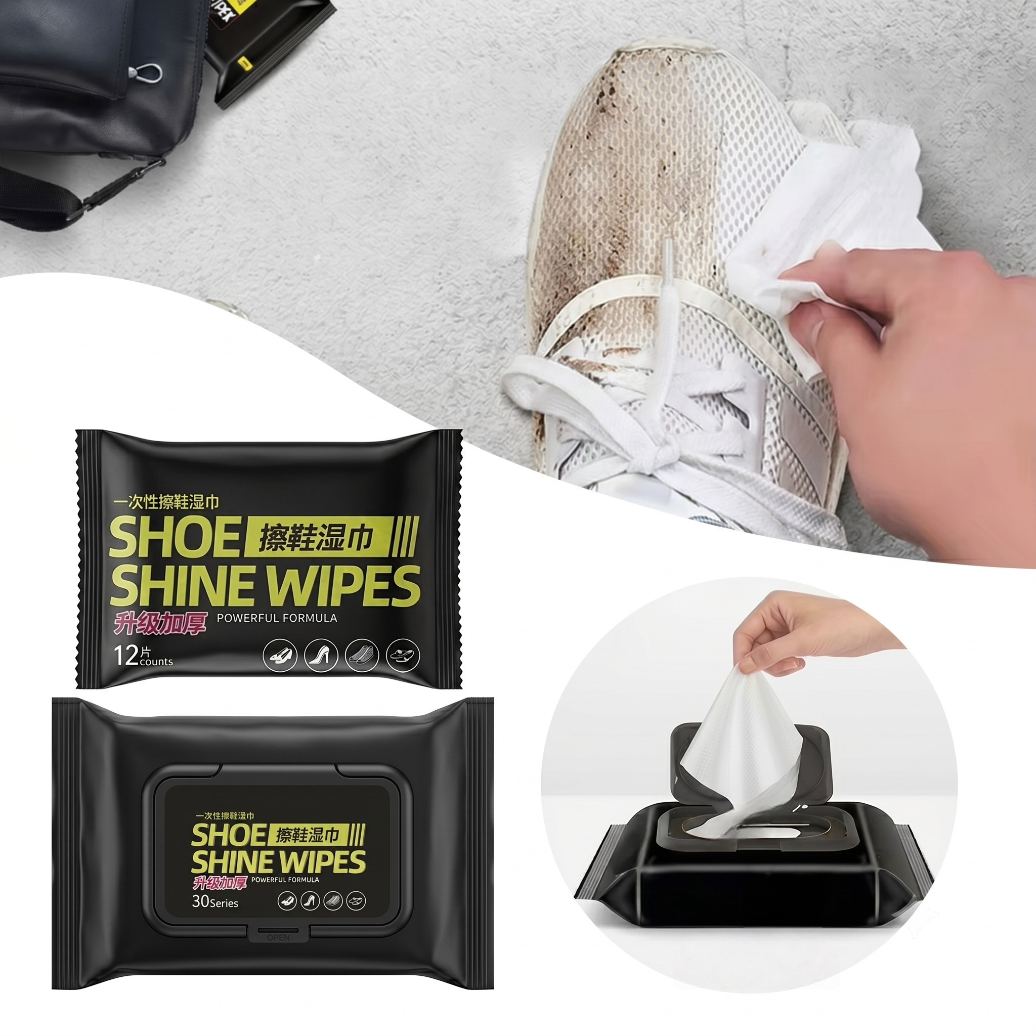 Sneaker Care White - Disposable Sneaker Cleaning Wipes Pack of