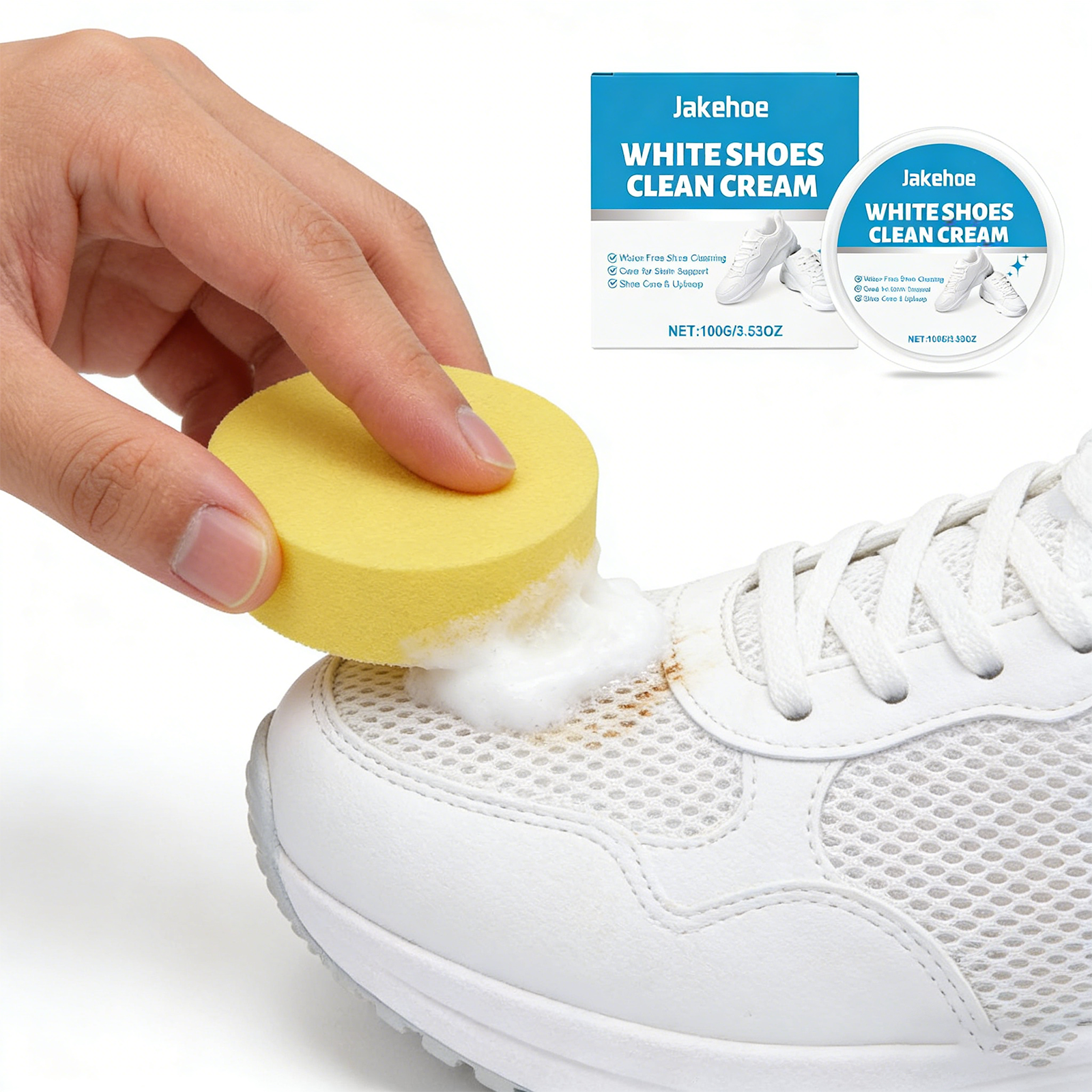White Shoe Cleaner Cream Sneak - Sneaker Care Whitener review and price