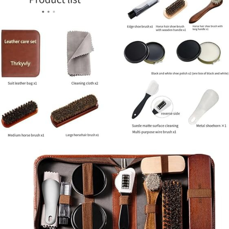 Horse Hair Brush Leather Shoe  - Sneaker Care Kit review and price
