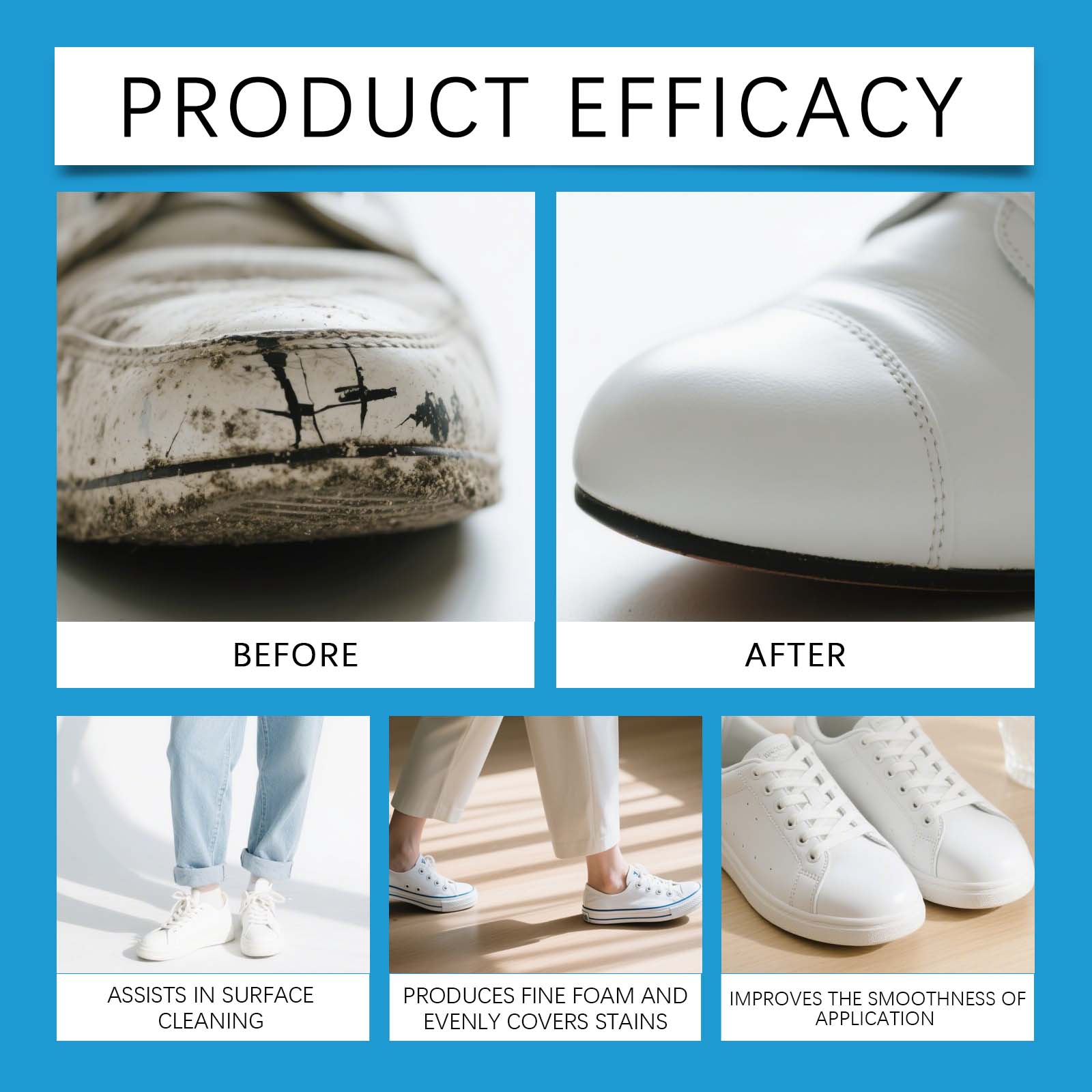 White Shoe Cleaner Cream Sneak - Sneaker Care Whitener review and price