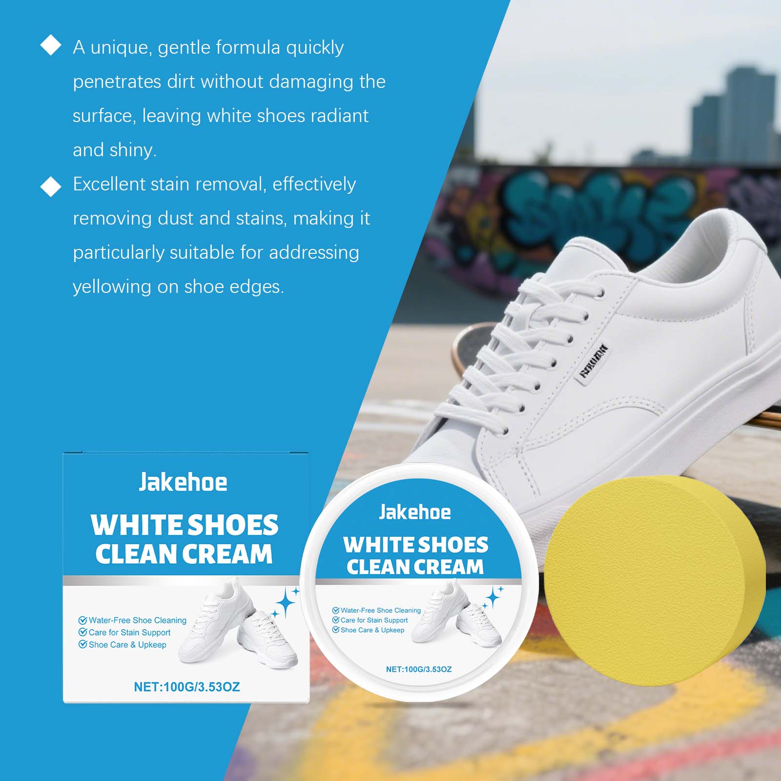 White Shoe Cleaner Cream Water - Sneaker Care Whitener review and price